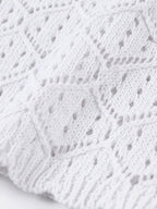 Comfortable And Casual Openwork Cropped Knit Shorts Two-piece Set