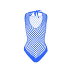 Sleeveless crewneck fishnet knotted bodysuit  | Festival Outfits Women