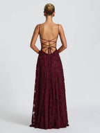 Backless Blended Formal Dress Maxi Dresses