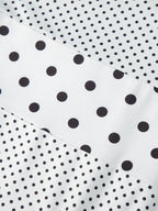 Polka Dot Retro Pleated Long Dress With A Halter Neck