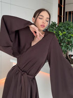V-neck Thin Strap Nightgown Lazy Style Parties Mini&Short Dresses