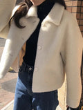 | Long Sleeve White Winter Coat