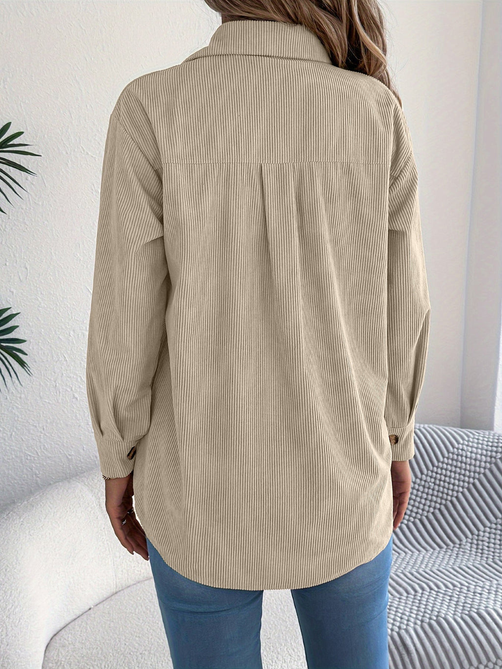 Loose-fitting Solid Color Women's Casual Shirt