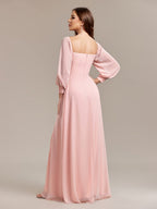 Grace Bandage Slit Formal Dress Chiffon Maxi Dresses