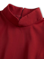 Grace White Hip-hugging Stand Collar Commuting Mini&Short Dresses