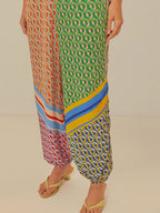 Geometric Pattern Cover-up Long-sleeved T-shirt Jogger Pants Set 2-piece Sets
