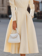 Simplicity A-pendulum Black Waist Maxi Dresses