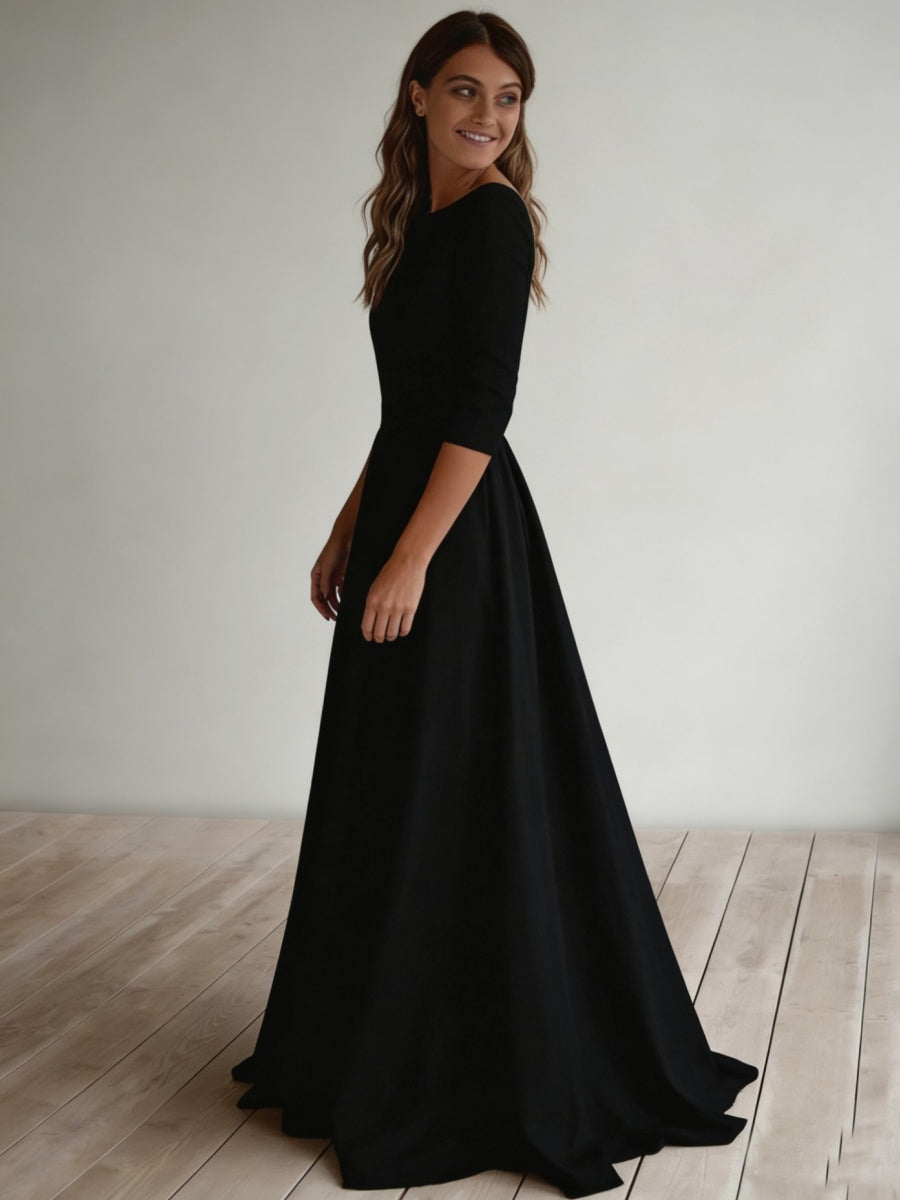 Simplicity Long Sleeve Parties Maxi Dresses