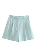 High Waist Wide Leg Pocketed Shorts
