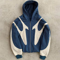 Devil Print Zip Up Hoodie