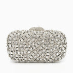 Silver Rhinestones Clutch Bag by Valentina
