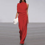 Solid Color One Shoulder Jumpsuit