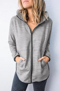 Fashion Casual Solid Hooded Collar Tops(5 colors)