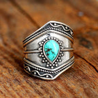 Street Solid Patchwork Asymmetrical Rings