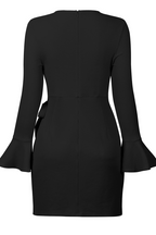 Casual Solid Flounce O Neck Irregular Dress Dresses(4 colors)