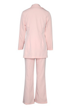 Fashion Solid Patchwork Turndown Collar Long Sleeve Two Pieces(5 colors)