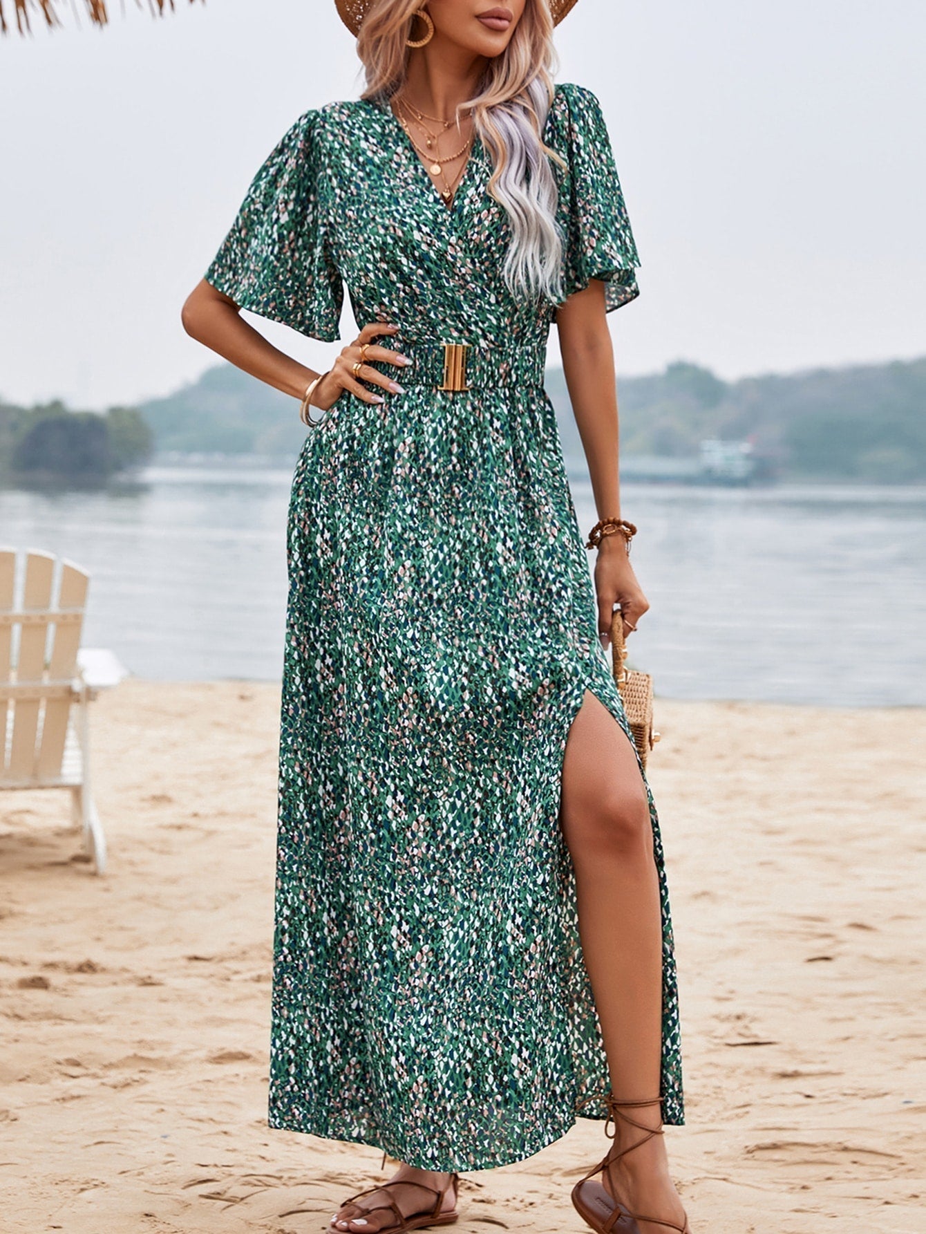 Tania Exclusive Maxi Dress Butterfly Style Designer Edit