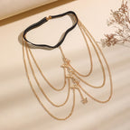 Sexy Solid Patchwork Chains Butterfly Leg Chain