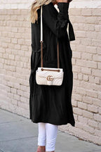British Style Solid Frenulum Outerwear