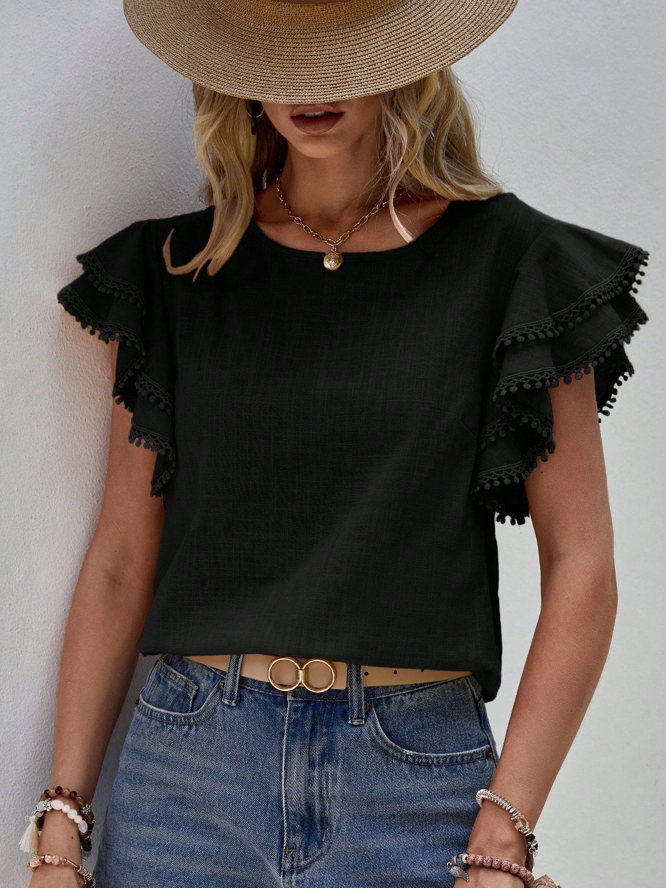Butterfly Sleeve Blouse