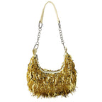 Casual Solid Patchwork Beaded Bags