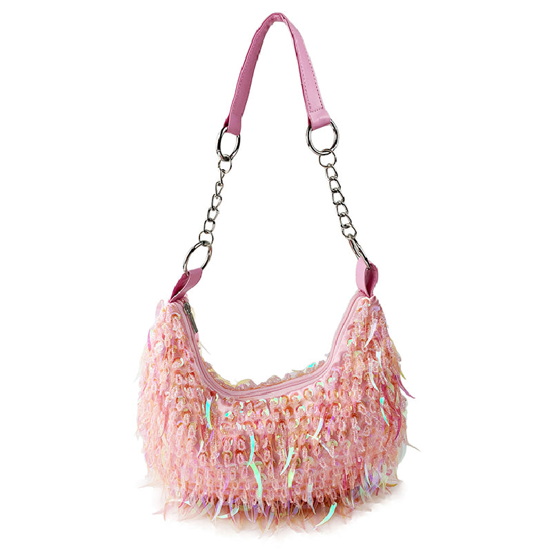 Casual Solid Patchwork Beaded Bags