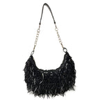 Casual Solid Patchwork Beaded Bags