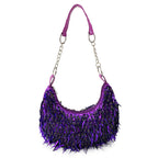 Casual Solid Patchwork Beaded Bags
