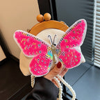 Casual Patchwork Butterfly Sequins Pearl Bags
