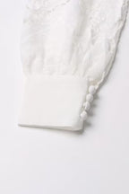Elegant Solid Embroidered Hollowed Out Turndown Collar A Line Dresses