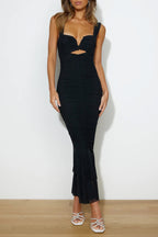 Sexy Solid Fold Square Collar Trumpet Mermaid Dresses