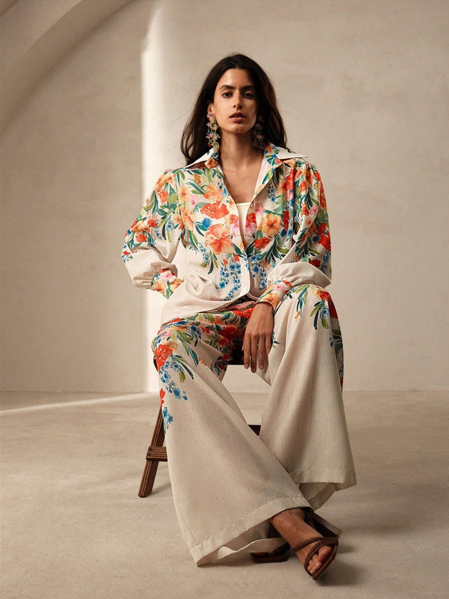 Positioning Printing Shirts Pants Set 2-piece Sets