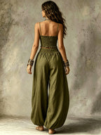 Bandeau Cropped Camisoles Lantern Pants Set 2-piece Sets