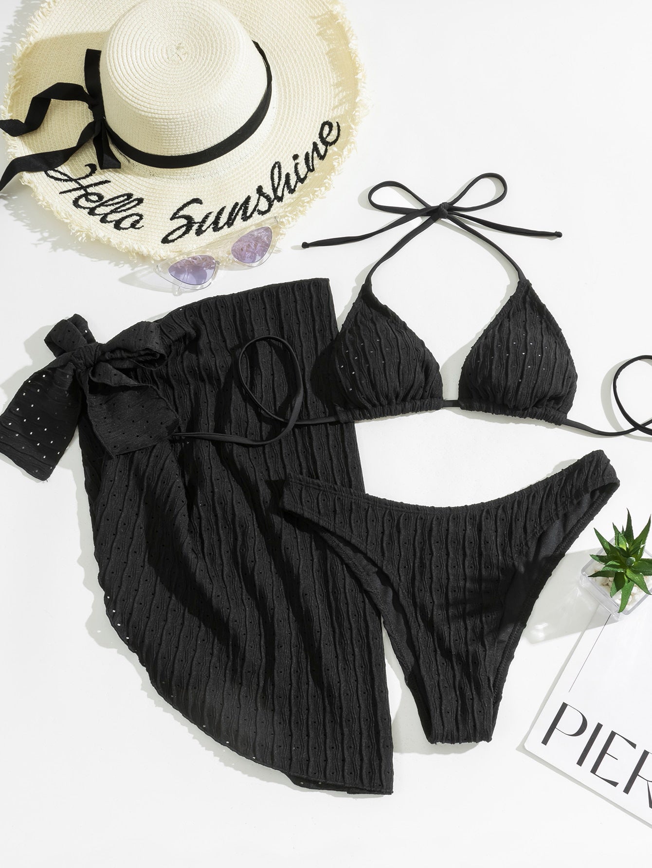 | Triangle bikini set with skirt