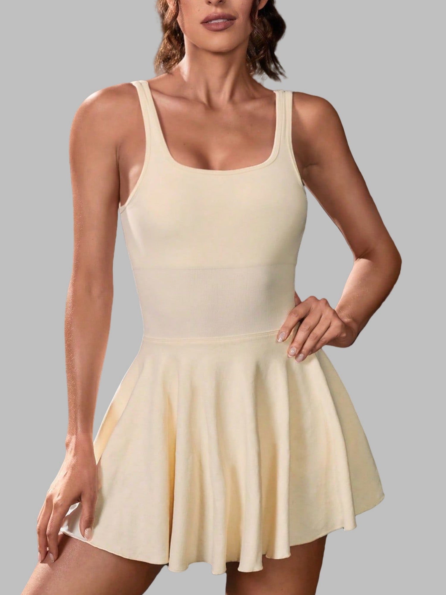 Tennis Skirt Cross Straps Anti-exposure Fitness Yoga Clothes Mini&Short Dresses
