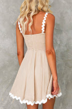 Waisted Ric Rac Color Block Cami Sundress