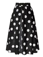 Black And White Color-blocked One-piece Swimsuit With Polka Dot Sun Protection Maxi Dress Two-piece Set