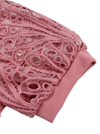 Short Sleeve Trim Lace Belts Mini&Short Dresses