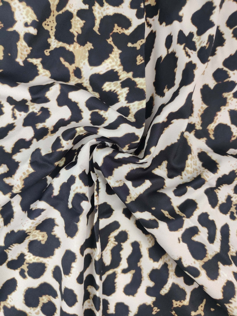 Sexy Leopard Print Halter Maxi Dress