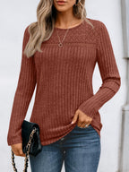 Pit Strip Loose Hollow Lace Stitching T-shirts
