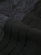Deep V-neck Solid Color Lace Trim Split Camisole