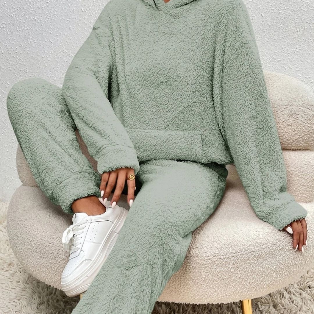 | Women's Hooded Lounge Set in Spring Fabric