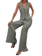 Vests Pants Distressed Commuting Set 2-piece Sets