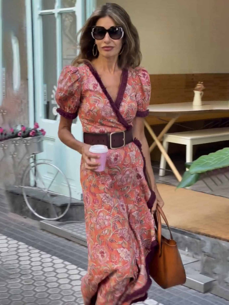 Bohemian Style Printed Vacation Maxi Dresses