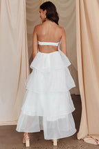 Estefanía Timeless Sunlit Ruffle Cascade Dress Elevated Occasion Wear