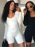 Long Sleeve Tight Fit Sexy Waist Jumpsuits