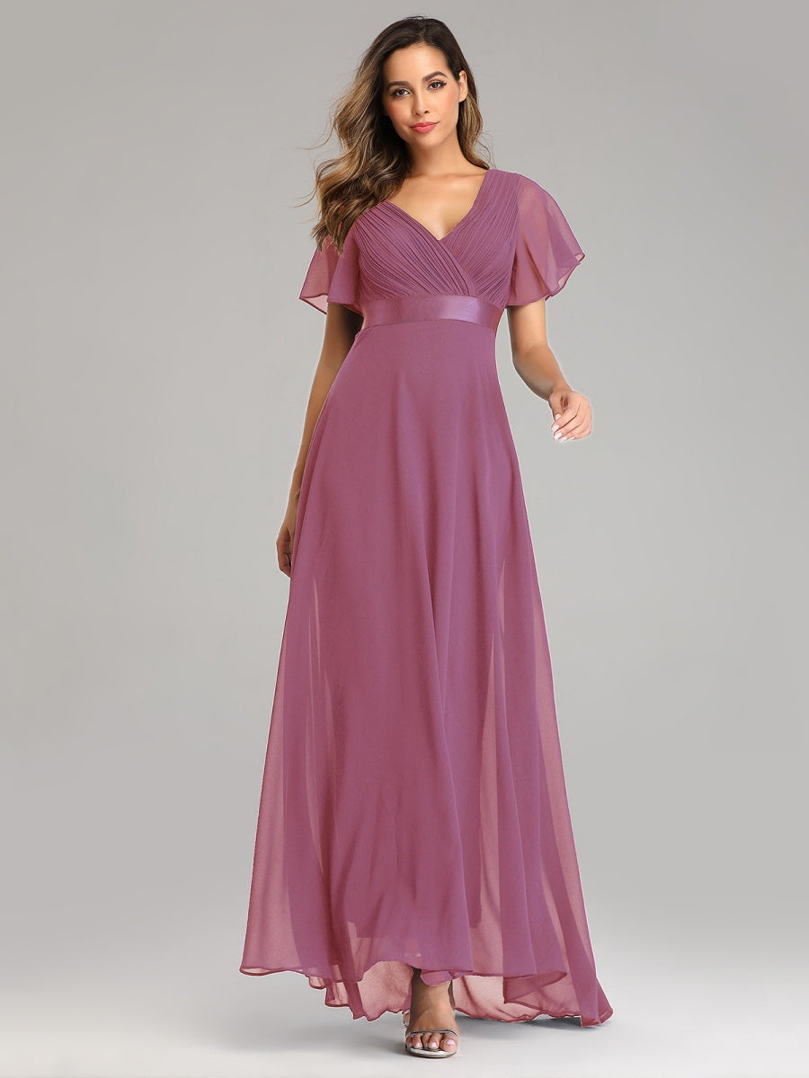 V-neck Chiffon Large Skirt Temperament Formal Dress Maxi Dresses