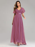 V-neck Chiffon Large Skirt Temperament Formal Dress Maxi Dresses