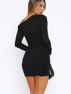 Liber Summer Women's Pleated Solid Color Mini&Short Dresses