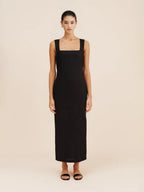 Square Collar Cotton And Linen Camisoles Leisure Temperament Maxi Dresses